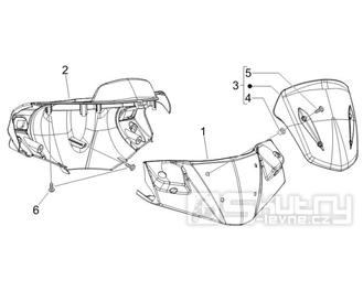 3.01 Kryt řidítek, plexi štít - Gilera Runner 50 PureJet ST 2008 (ZAPC46200)