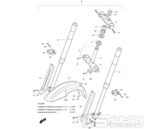 34 Přední vidlice / Přední blatník - Hyosung RX 125 SM E3 (XRX 125 SM)