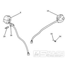 6.01 Přepínače blinkrů a světel - Gilera SC 125 2006 (6H332629, VTHGS1A1A, VTHGS1A1B)