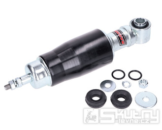 Přední tlumič Carbone Standard 200 mm stříbrná/černá pro Vespa 50, Primavera, ET3, PK 50