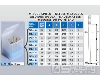 Sada jehel Polini pro PWK karburátor - 10ks = 342.0129