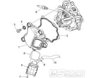 1.12 Kryt hlavy válce, zapalovací svíčka - Gilera Runner 200 VXR Race 2006 UK (ZAPM46300)
