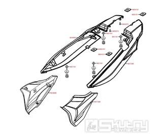 F12 Zadní kapotáž - Kymco PULSAR 125 M