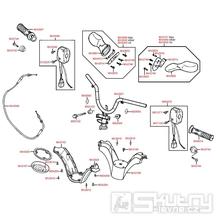 F03 Gripy / zrcátka / řídítka / kapotáž řídítek - Kymco Grand Dink 125 E3