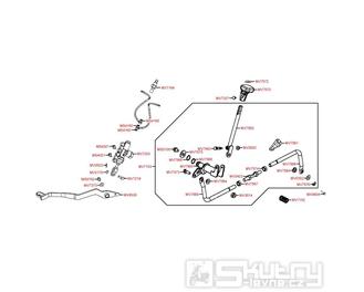 F15 Zadní brzdový válec, páka a pedál - Kymco MXU 400