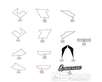 F27 Samolepky / Fixy pro opravu laku - Kymco Quannon 125