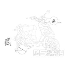 2.38 Samolepky, loga - Gilera Stalker 50 Naked 2008 (ZAPC40102)