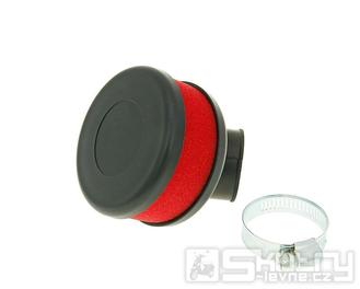 Vzduchový filtr Flat Foam 28/35mm - zahnutý, červený