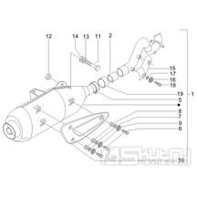 1.42 Výfuk - Gilera Runner 200 VXR 4T LC Race 2006 UK (ZAPM46200)