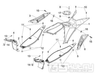 2.31 Středový plast, stupačky - Gilera Runner 200 ST 4T LC 2008-2011 (ZAPM46401)