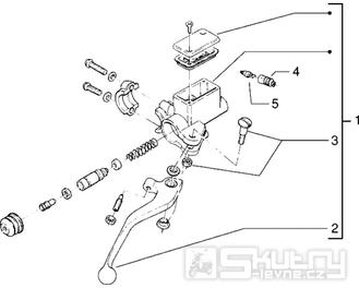 T28 Přední brzdová páčka - Gilera RK 50ccm (VTBC08000...)