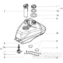 T26 Palivová nádrž - Gilera Ice 50ccm do 2005 (ZAPC30000...)
