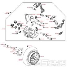 F08 Zadní kolo s brzdou - Kymco Xciting 500i [AFI]