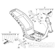 2.01 Rám, stupačky - Gilera Stalker 50 2T 2005-2006 (ZAPC40100)