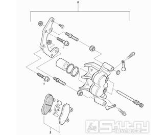 44 Levý přední brzdový třmen - Hyosung GV 650