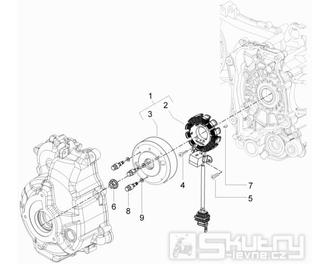 1.21 Magneto dobíjení - Gilera Runner 200 VXR 4T LC Race 2006 UK (ZAPM46200)