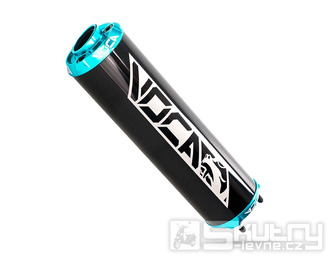 Koncovka výfuku Voca hliníková - černá/modrá CNC