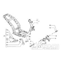 T20 Rám, hlavní stojan - Gilera Runner 180 FXR DT 2T LC (ZAPM0800...)