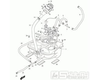 28 Palivová nádrž - Hyosung MS3 250i