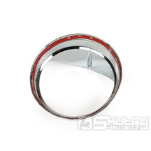 Rámeček světlometu Moto Nostra chromovaný pro Vespa LX 50, LX 125, LX 150, GTV, GT60 125-300