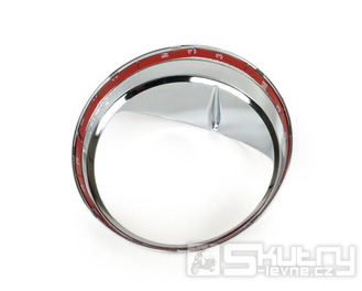 Rámeček světlometu Moto Nostra chromovaný pro Vespa LX 50, LX 125, LX 150, GTV, GT60 125-300