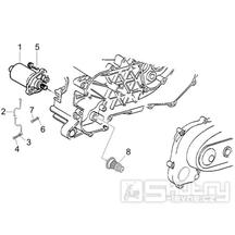 1.20 Elektrický startér motoru, nakopávací páka - Gilera Runner 50 PureJet 2010-2011 (ZAPC46200)