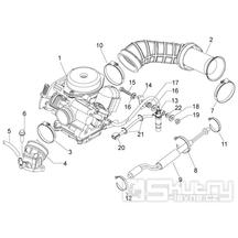 28.18 Karburátor - Scarabeo 50 4T 4V E2 2010-2012 (ZD4TGE00)