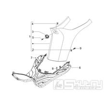 2.31 Středový plast, stupačky - Gilera Storm 50 2007 (UK - ZAPC29000)