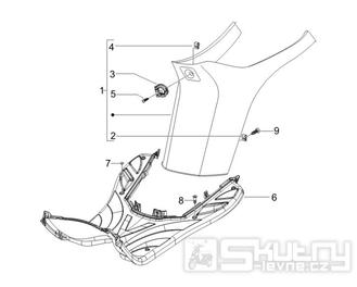 2.31 Středový plast, stupačky - Gilera Storm 50 2007 (UK - ZAPC29000)