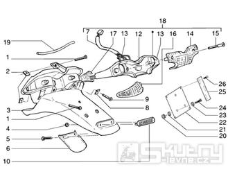 T48 Zadní koncové světlo - Gilera Runner VX 125 4T (ZAPM24100, ZAPM24000)