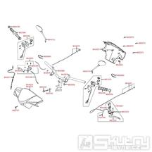 F03 Gripy / zrcátka / řídítka / kapotáž řídítek - Kymco Agility 50 Basic 4T KD10SH