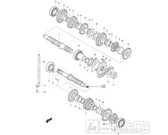 19 Převodovka - Hyosung GT 650i R
