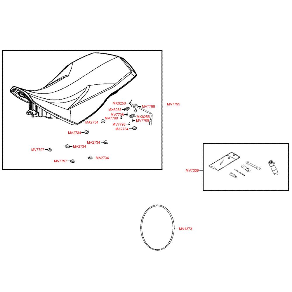 F09 Sedačka a nářadí - Kymco Maxxer 400