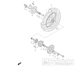 46 Zadní kolo - Hyosung GT 250i RF