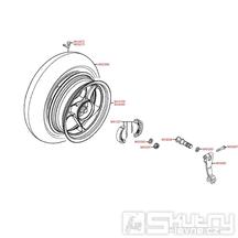 F08 Zadní kolo s brzdou - Kymco Agility 50 4T