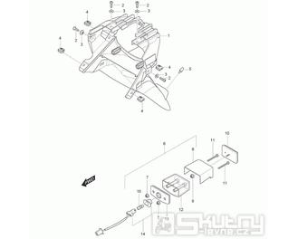 45 Zadní blatník / Osvětlení SPZ - Hyosung GT 125 R
