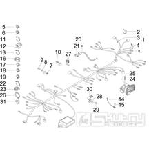 6.08 Elektroinstalace, pojistky - Gilera Nexus 300ie 4T LC 2009-2011 (ZAPM35600)