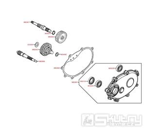 E08 Převodové ústrojí - Kymco NEWSento 50i SE10BC