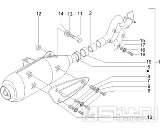 1.42 Výfuk - Gilera Runner 200 VXR 4T LC 2005-2006 (ZAPM46200)