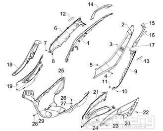 2.32 Boční kapotáž, spojler - Gilera Runner 50 SP 2008-2009 (ZAPC46100)
