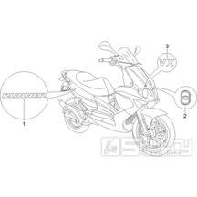 2.38 Samolepky, loga - Gilera Runner 125 VX 4T 2006-2007 UK (ZAPM46300)