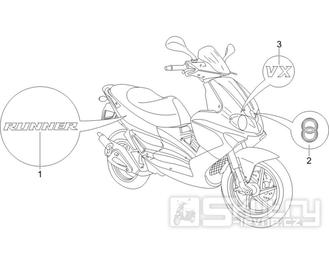 2.38 Samolepky, loga - Gilera Runner 125 VX 4T 2006-2007 UK (ZAPM46300)