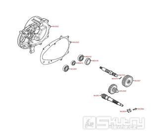 E08 Převodovka - Kymco Super 8 125