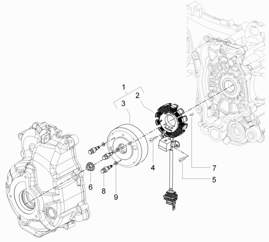 1.21 Magneto dobíjení - Gilera Runner 200 ST 4T LC 2008-2011 (ZAPM46401)