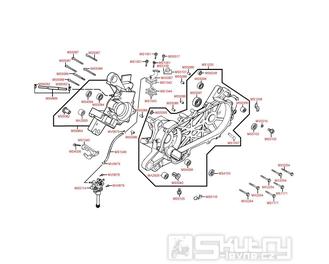 E09 Skříň klikové hřídele / olejové čerpadlo - Kymco Grand Dink 50S