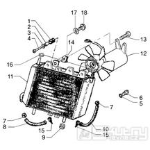 T24 Chladič - Gilera Runner VX 125 4T (ZAPM24100, ZAPM24000)