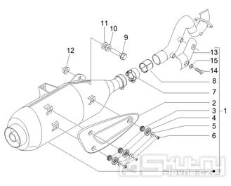 1.42 Výfuk - Gilera Runner 125 VX 4T 2006-2007 UK (ZAPM46300)