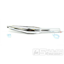 Závodní výfuk chromovaný 28mm, 660mm pro Zündapp, Kreidler, Hercules, Puch