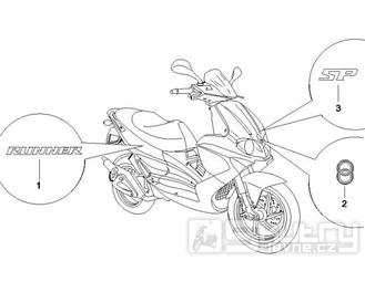 2.38 Samolepky, loga - Gilera Runner 50 SP 2005-2006 (ZAPC46100)