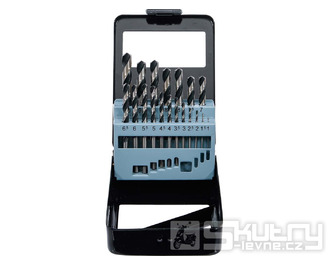 Sada spirálových vrtáků HSS 1–10 mm, 19 kusů